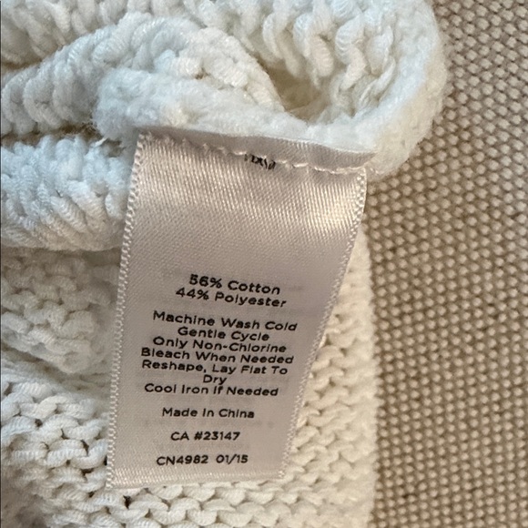 Talbots Large Cream Knit Short Sleeve Top - Picture 2 of 3